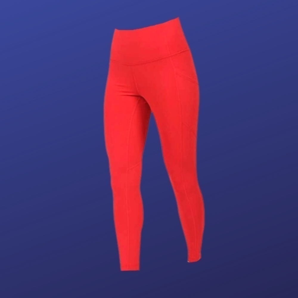 90 DEGREE by REFLEX Power Flex High Waist Leggings, RED, Women’s Size XS, EUC